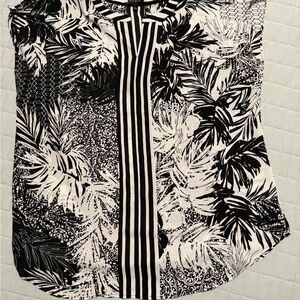 Talbots Monochrome Striped Sleeveless Top